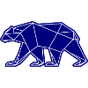 Icône polygonale de l’ours polaire