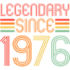 Legendary since 1976, Retro, Birthday