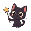 Magic Cat and Star Wand
