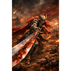 Flaming Blade Burning Warrior