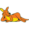 Lounge Kangaroo Jaune-Orange Rétro