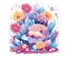 Sleeping hedgehog in the crystal garden