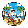 Cool Llama Beach Vacation Summer Vibes