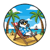Coole Penguin Beach Urlaubs-Sommervibes