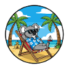 Coole Koala-Strandferien-Sommerstimmung