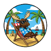 Coole Moose Beach Vacation Summer Vibes