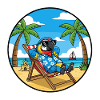 Cool Parrot Beach Vacation Summer Vibes