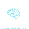 Coder T-Shirt: Coffee into Code – Nerdy Programmie