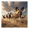 Hyenas Group Wildlife Design Savannah