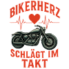 biker heart moto-t-shirt, heartbeat love motorcykel