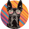 Doberman with Sunglasses Pop Art