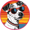 Sun Dog Retro Sunset