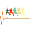 Samurai Heartbeat Warrior Bushido Silhouette