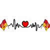 Hampshire Flag with Heartbeat