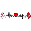 Kent Flag + Heartbeat + England Flag