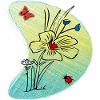 Flower with butterfly