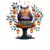 Owls Cake Tree Autumn Magic