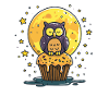 Night Owls Cupcake