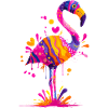 Farbexplosion Flamingo