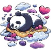 Panda Dream on Waffle Clouds