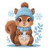 Winter Squirrel Motif