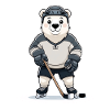 Polarer Eishockey Bär im Trikot