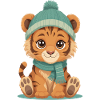 Winter tiger cub