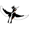 Stilisierte Eisvogel Vogel-Silhouette im Kontrast