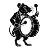 Rat in Tuxedo Drummer