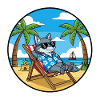 Coole Wolf Beach Urlaubs-Sommervibes