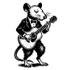 Jazz mouse in tuxedo
