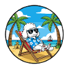 Cool Poodle Beach Vacation Summer Vibes