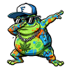Graffiti Frog Street Art Cartoon Style