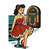 Rockabilly Rebellin 50s Diner Jukebox Retro