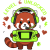 Level 6 Unlocked Red Panda Gamer