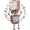 Powered By Pizza 6th Birthday Robot