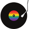 Regenbogen Schallplatte