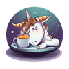 Müdes Einhorn Kaffeezauber