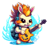 Guitar Hero Hedgehog with Amp