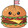 Mascotte Burger Espiègle