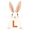 L-Letter - Bunny - Personalizable