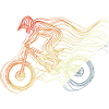 Mountain biker retro style