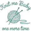 KNIT me baby fun Hoodie for Knitwear Fans petrol