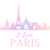 I Love Paris – Pastel Skyline