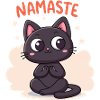 Zen-Katze Namaste