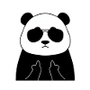 Panda with Sunglasses Middle Finger