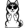 Husky mit Sonnenbrillen Icon
