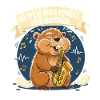 Emotional beaver saxophone player