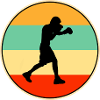 Retro-Box-Silhouette-Kampfsportler