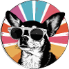 Chihuahua Retro Radial with Sunglasses